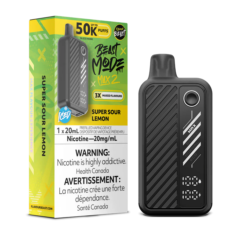 Flavour Beast Beast Mode Max 2 Disposable - Super Sour Lemon 20mg