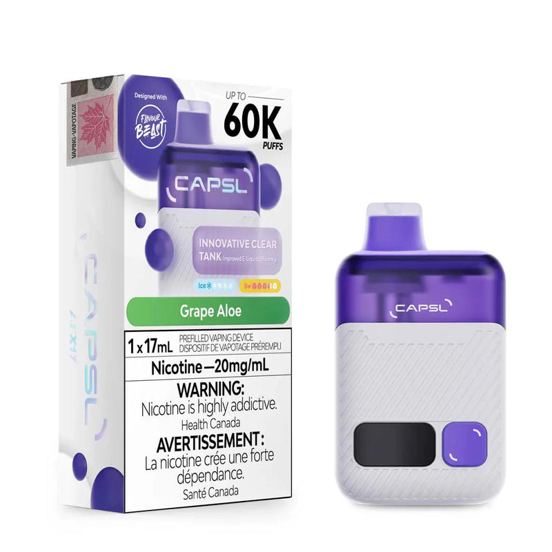 CAPSL 60K Disposable - Grape Aloe 20mg