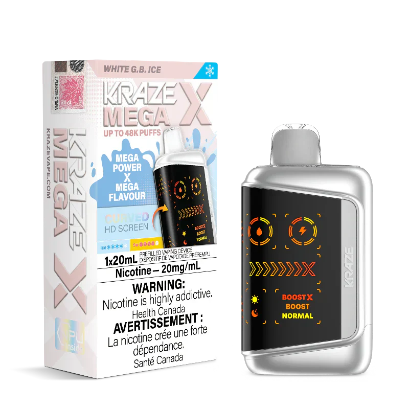 Kraze Mega X Disposable - White G.B. Ice 20mg