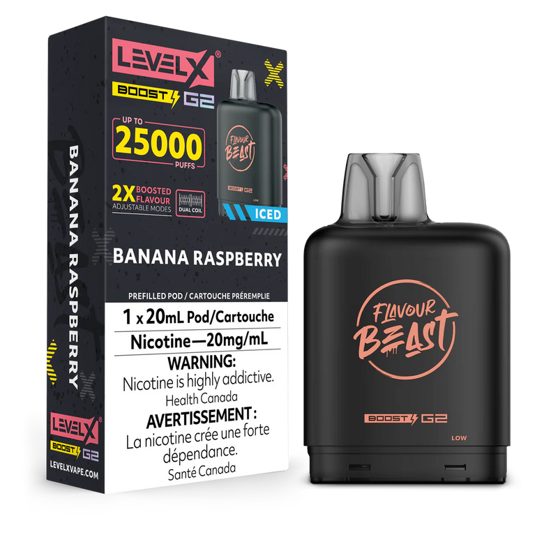 Level X Flavour Beast G2 Ultra - Banana Raspberry Iced 20mg