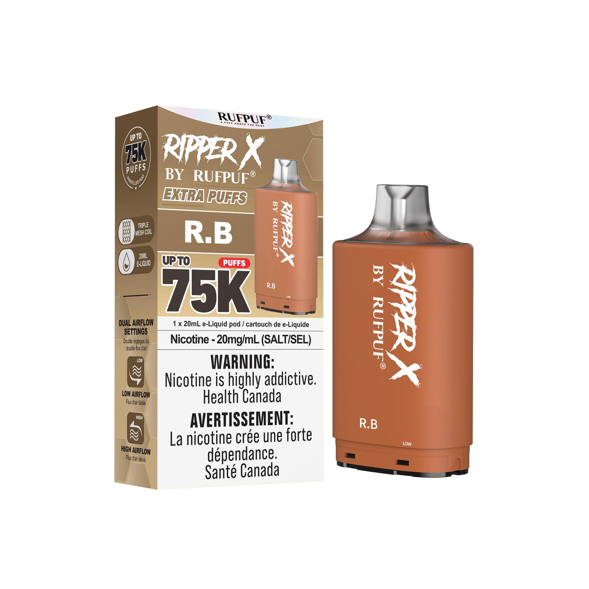 RIPPER X by RUFPUF 75K Pod - R.B. 20mg — Fat Panda Alberta