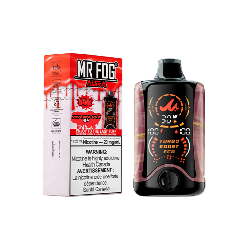 Mr. Fog Aura 60K Disposable - Strawberry BP 20mg
